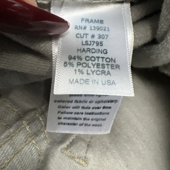 Frame Le Skinny De Jeanne Womens Distressed Gray Light Wash Denim Jeans Size 29 - Picture 7 of 11